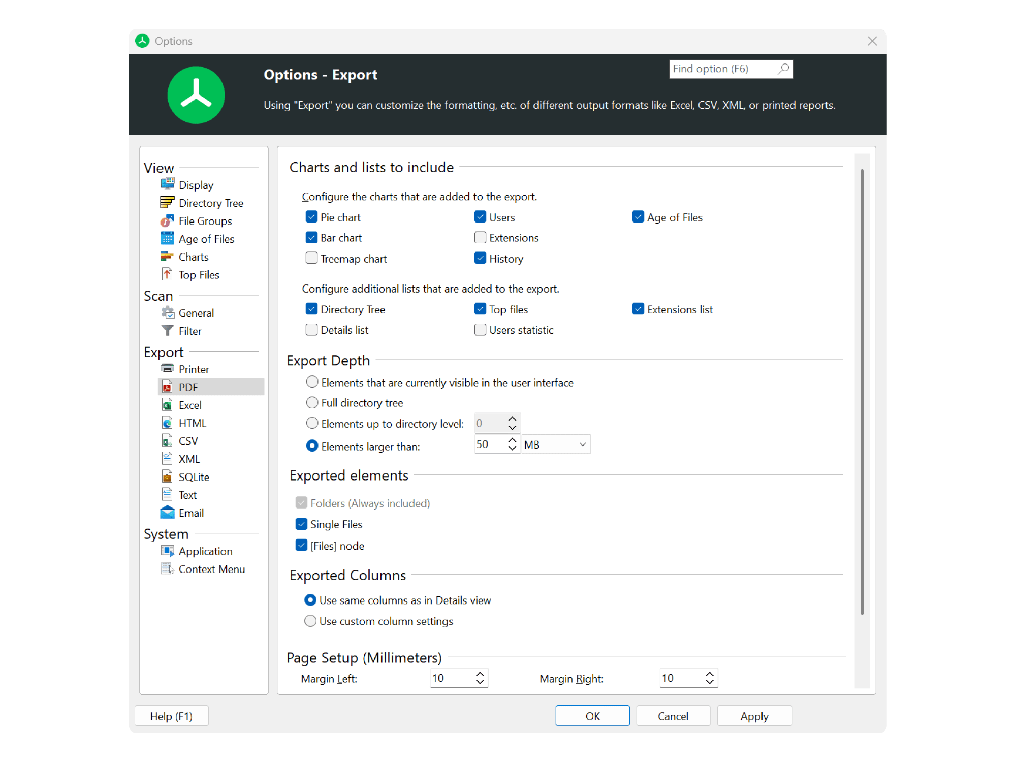 TreeSize helps reporting on storage space